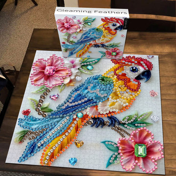 Punta puzzle di piume luccicanti 1000 pezzi